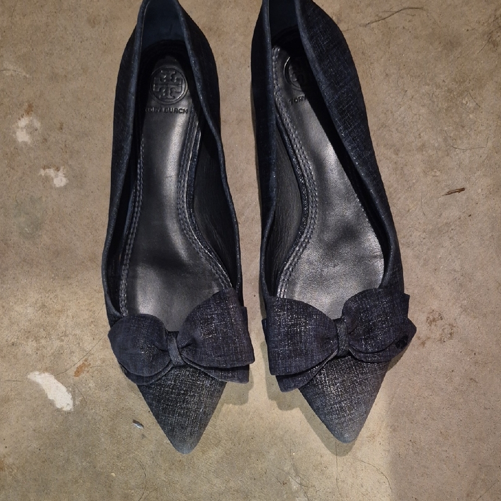 Tory Burch Black Bow Flats